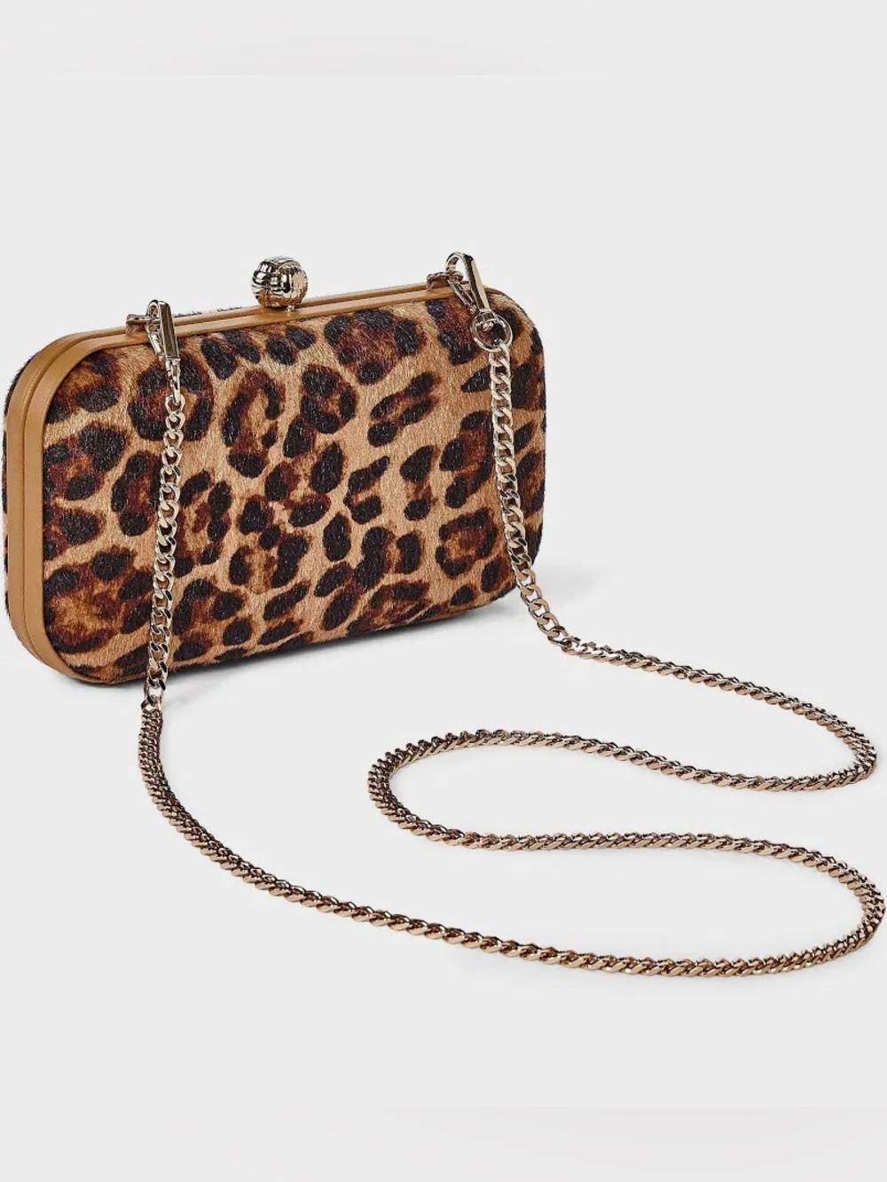 A New Day Leopard Minaudiere Clutch Crossbody Bag, NWT - Picture 4 of 9